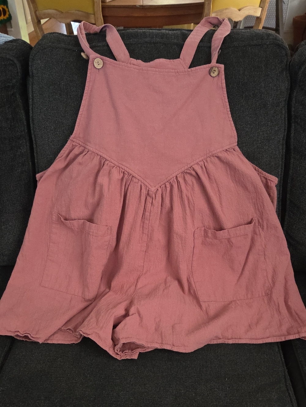 Womens' Pink Pinafore Romper Dress - Unbranded